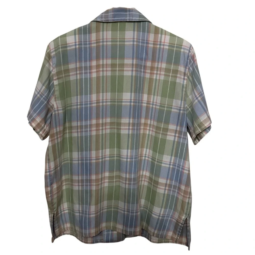 EUC Alfred Dunner Multicolor Plaid Button Down Shirt